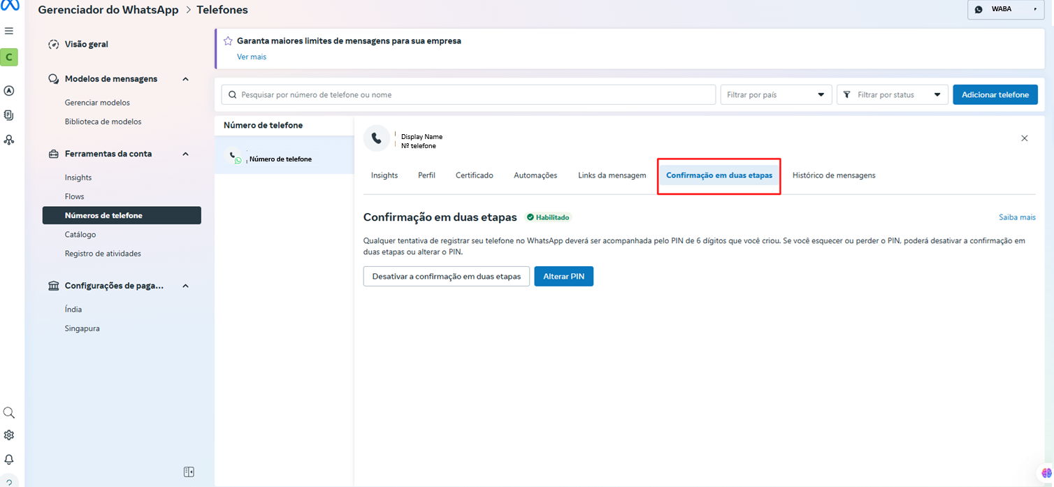 Confirmação em duas etapas