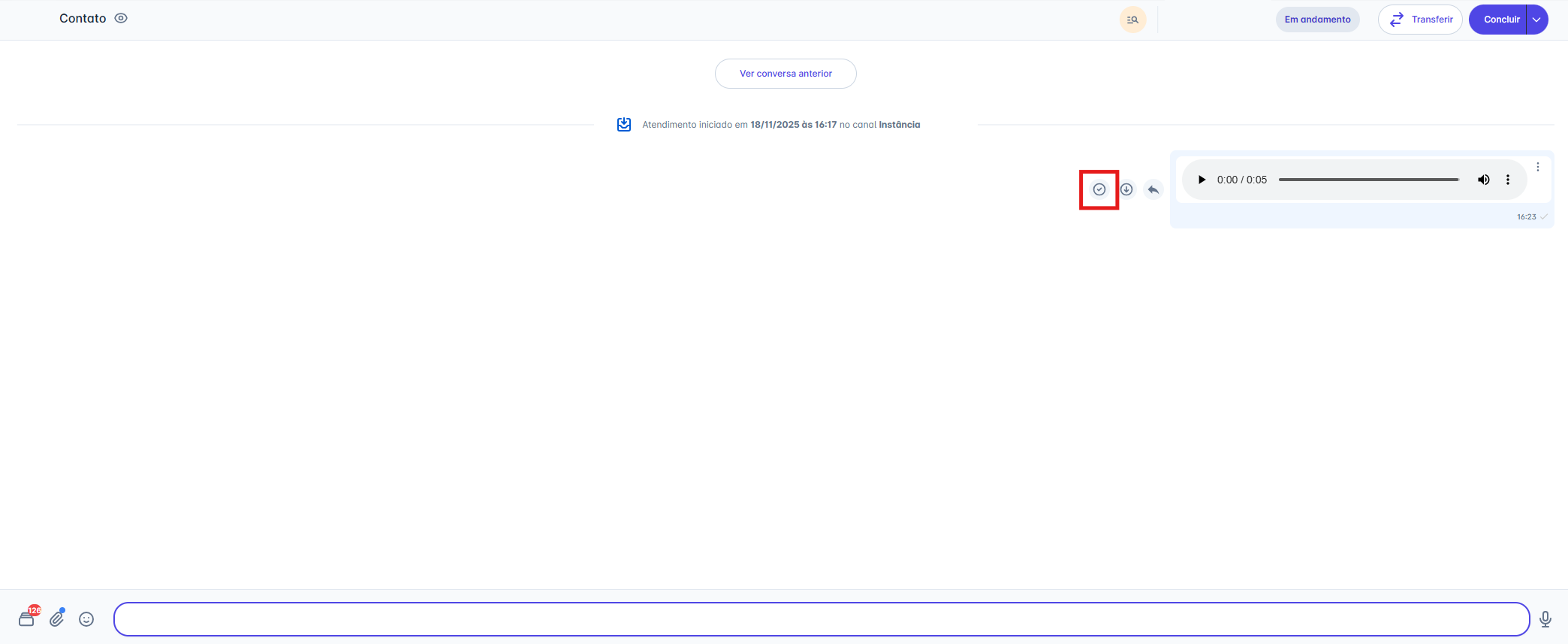 Seleção de mensagens
