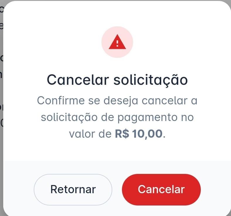 Confirmar Cancelamento