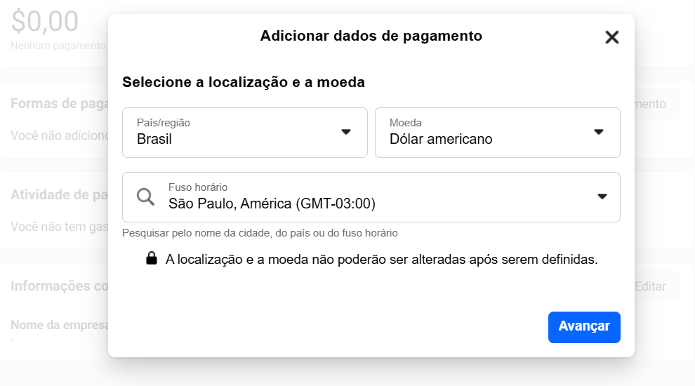 Informações do Negócio