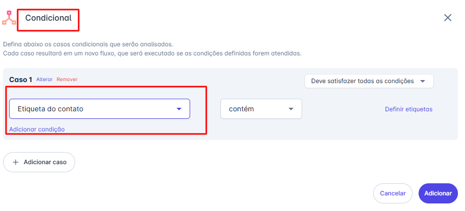 Condicional Etiqueta