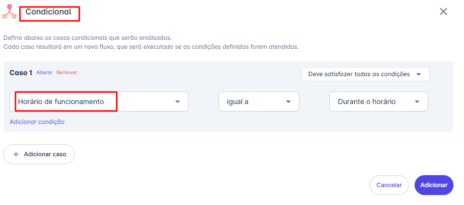 Condicional Horário