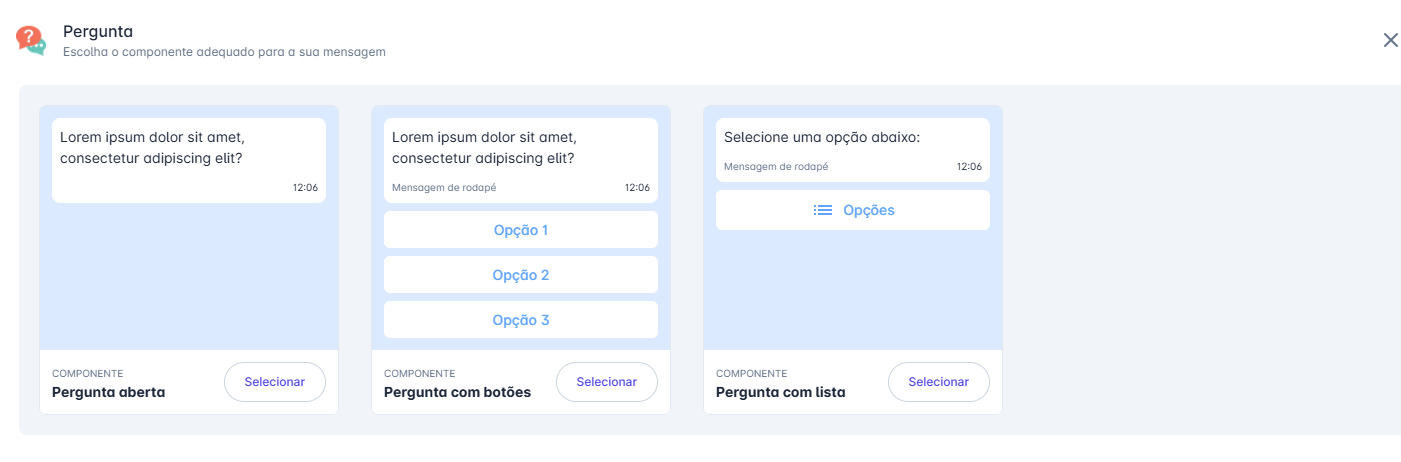 Instrução de Pergunta
