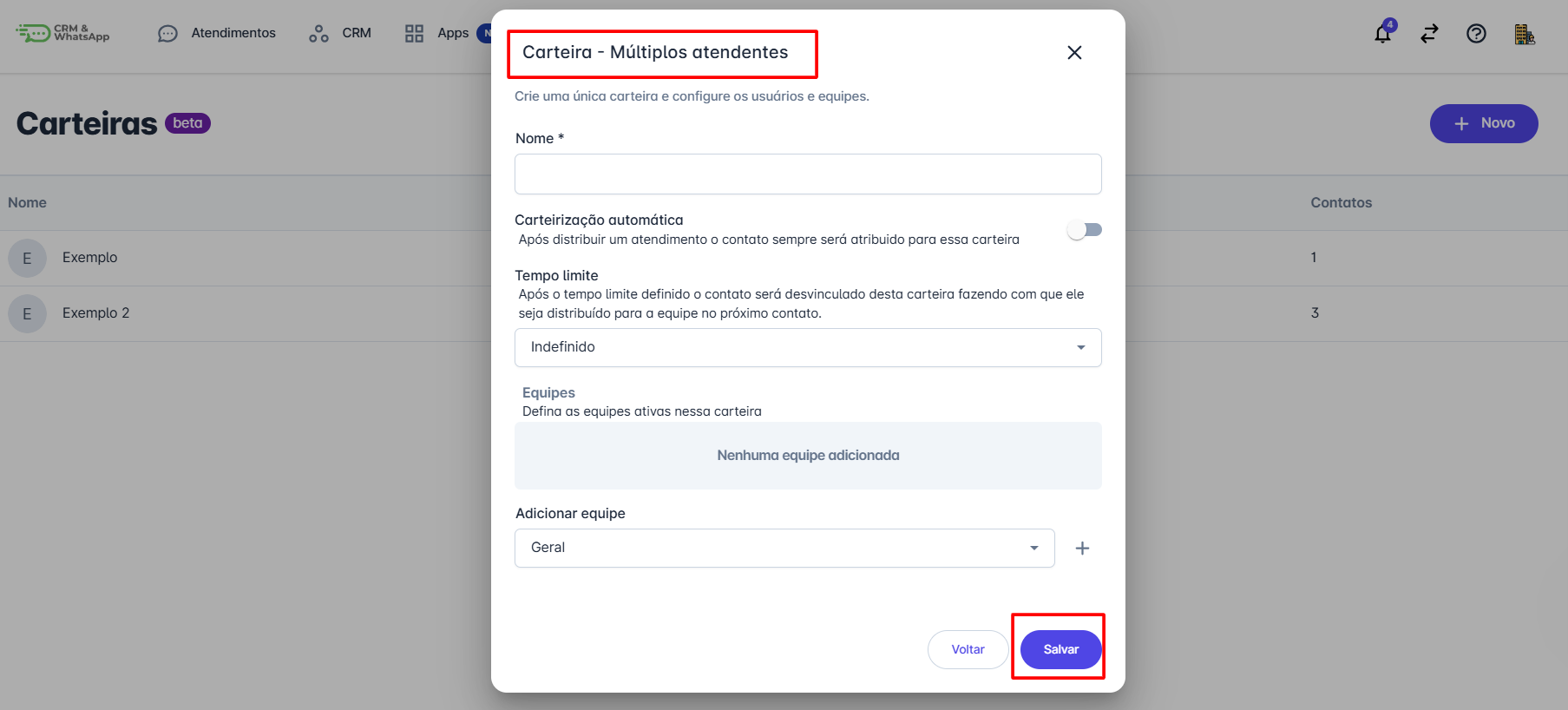 Configuração Múltiplos Atendentes