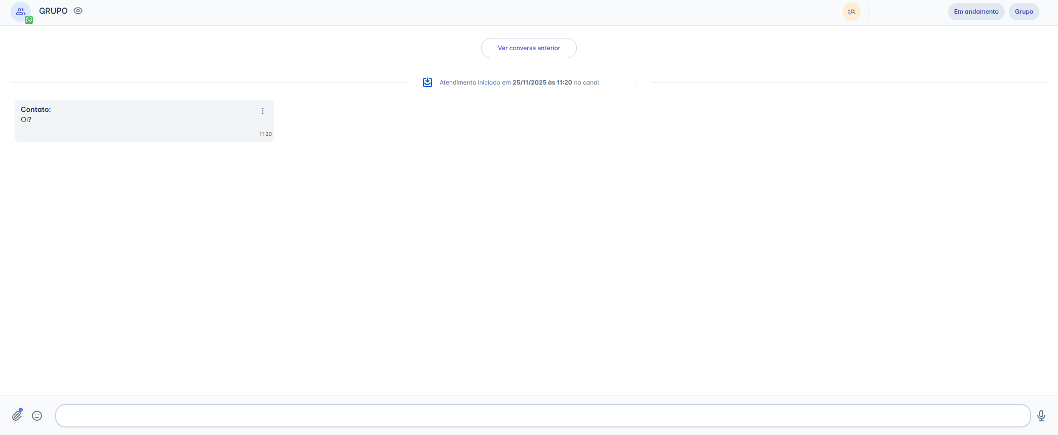 Histórico de conversas