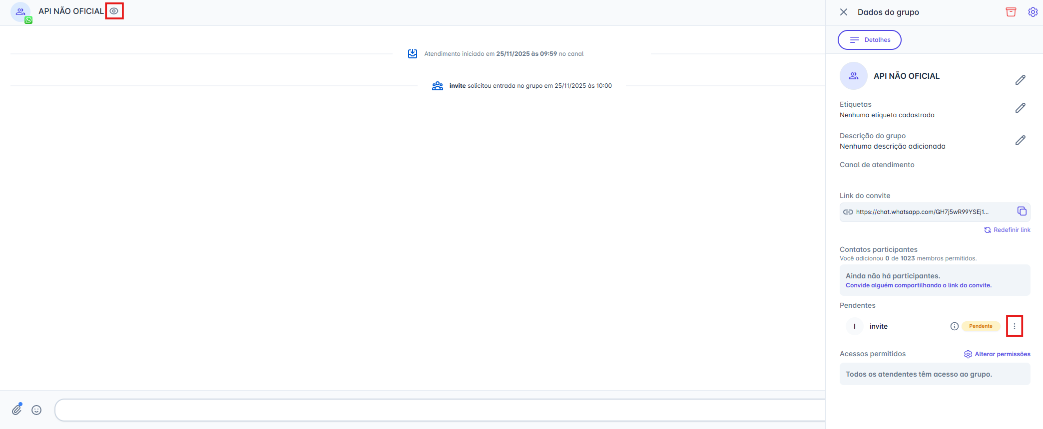 Gerenciamento de membros