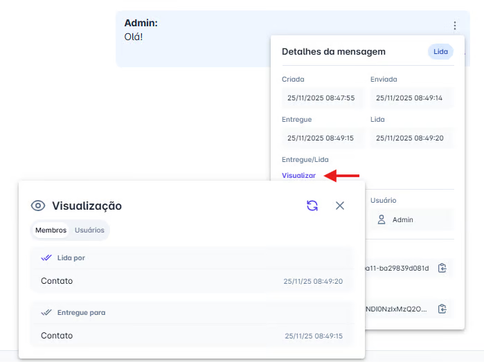 Visualização de leitura