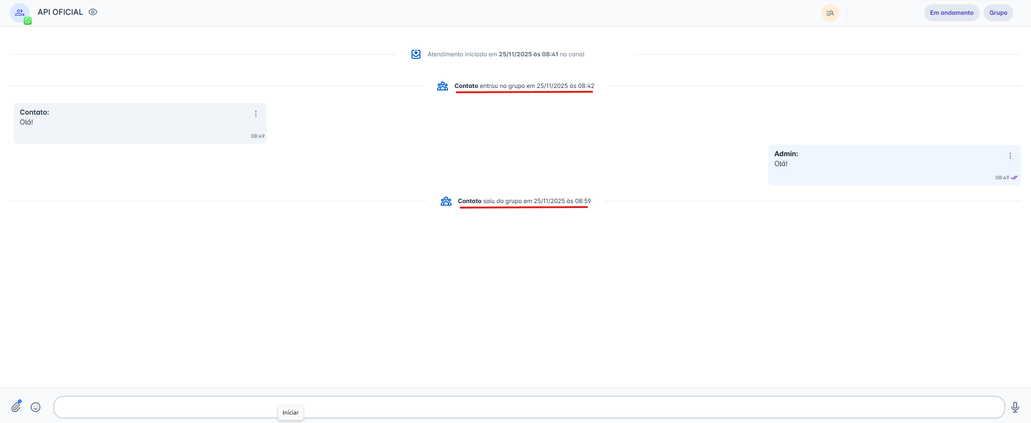 Notificação de membro