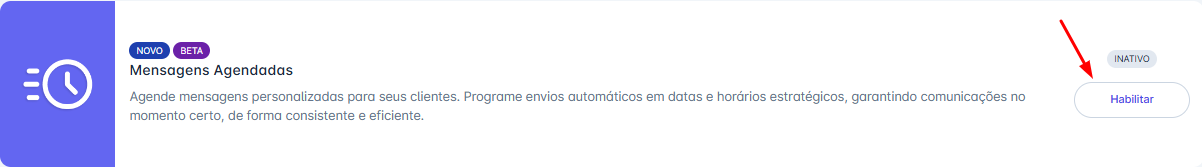 Habilitar Mensagens Agendadas