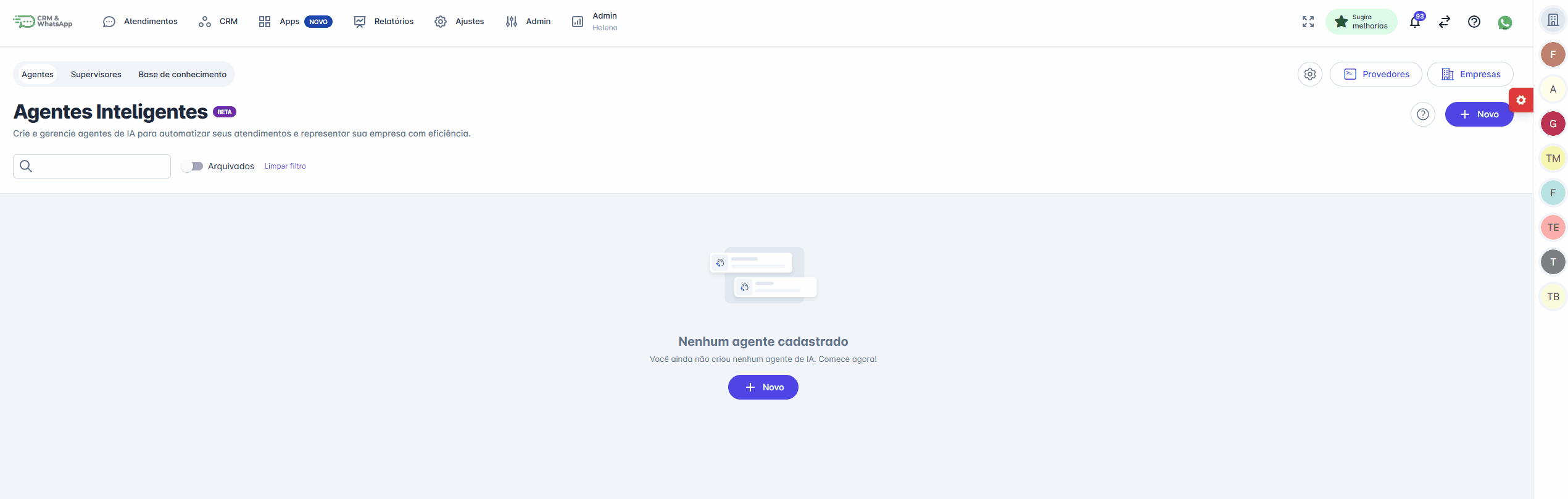 Criar Provedor e Empresa