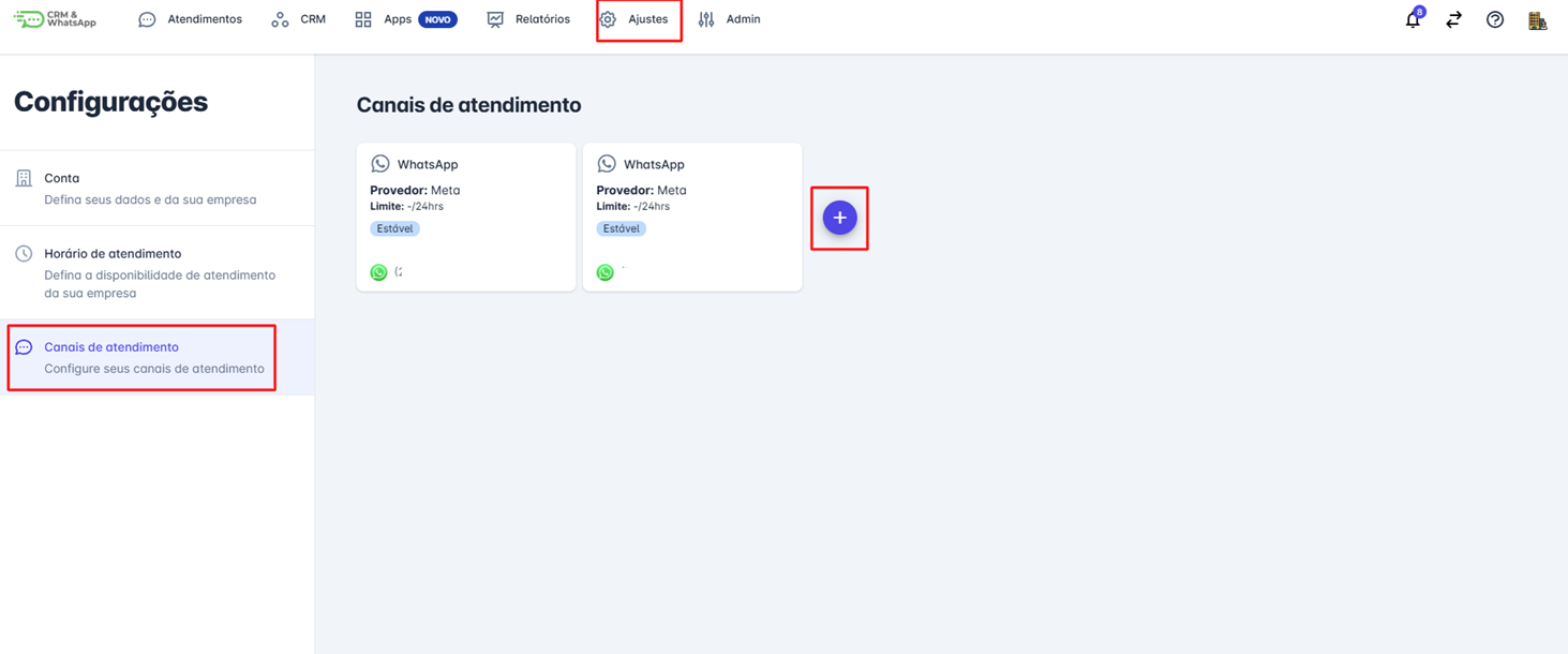 Canais de Atendimento
