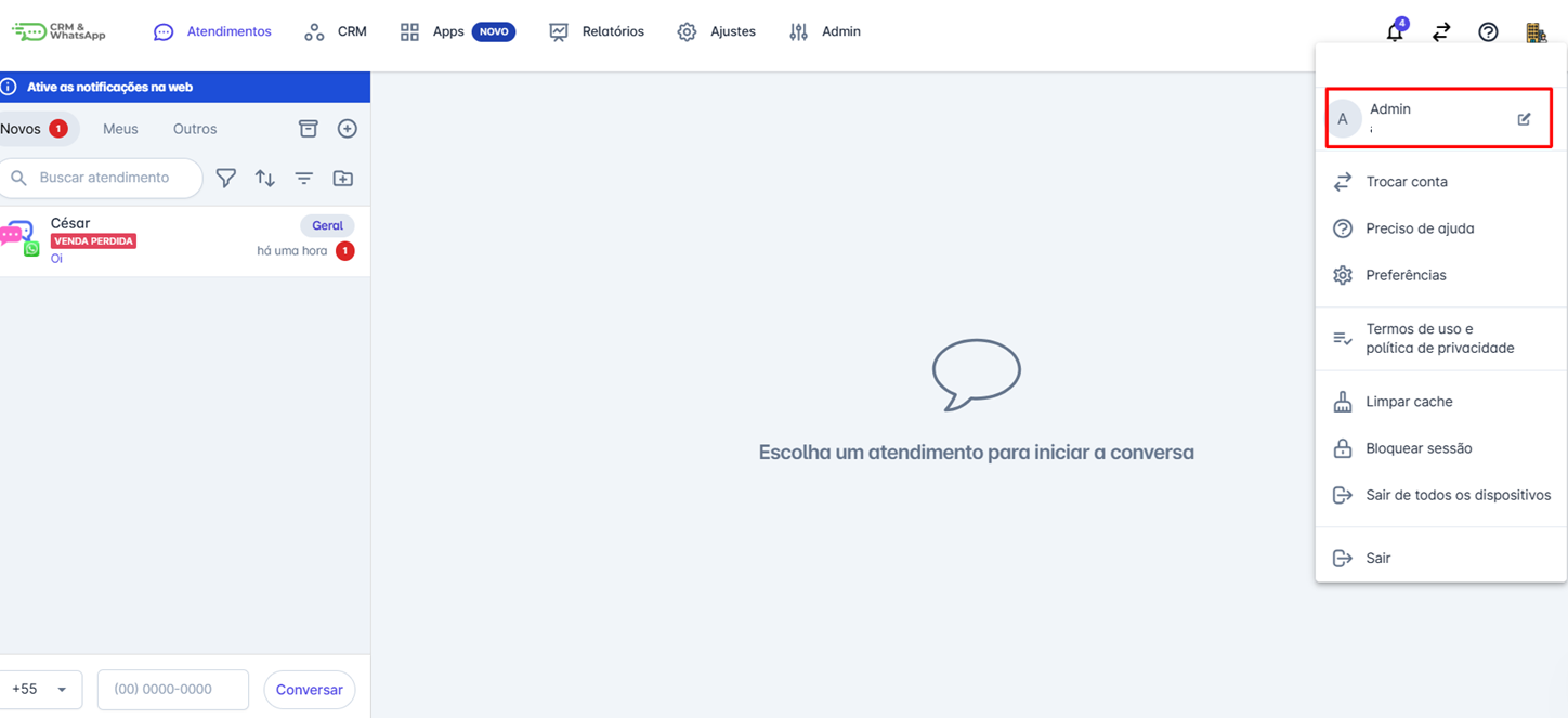 Selecionar Meu Perfil