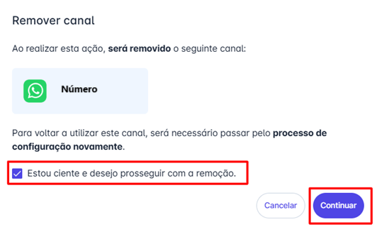Confirmação de Remoção