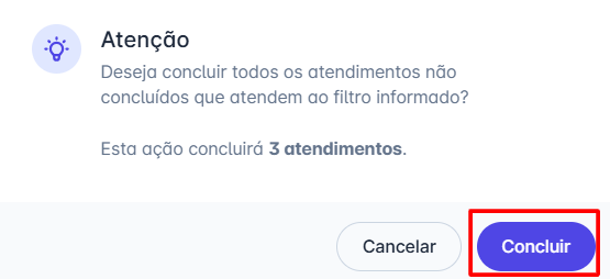 Confirmação de Conclusão