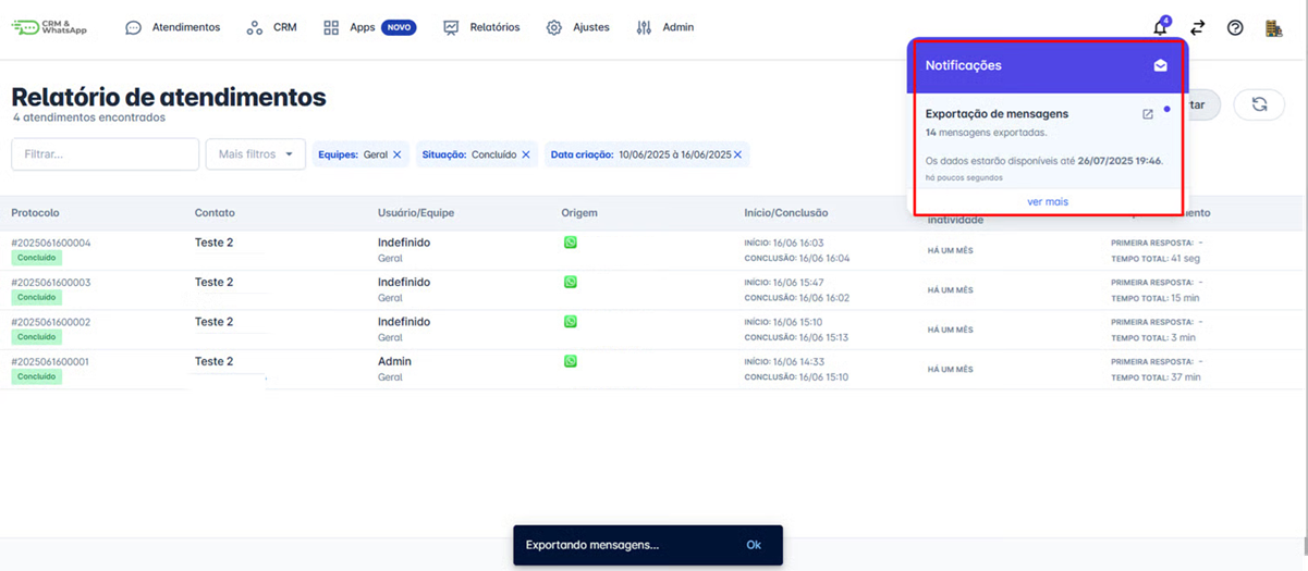 Notificação de Download