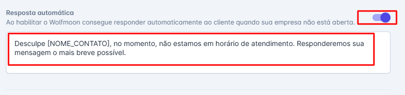 Resposta Automática