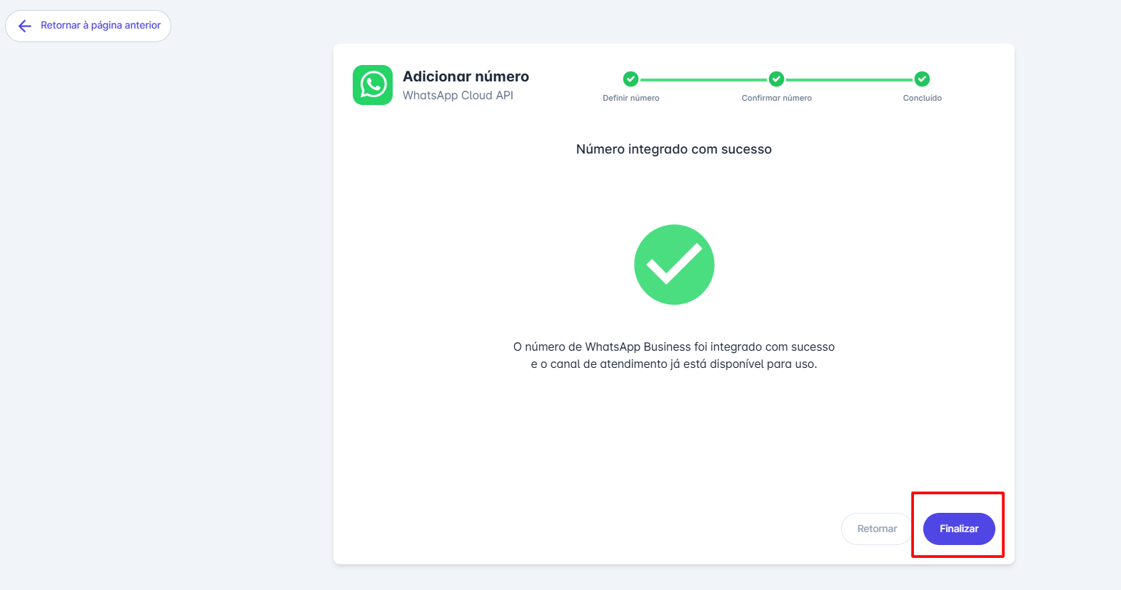 Finalizar Reconexão