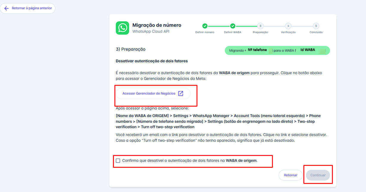 Desativar autenticação