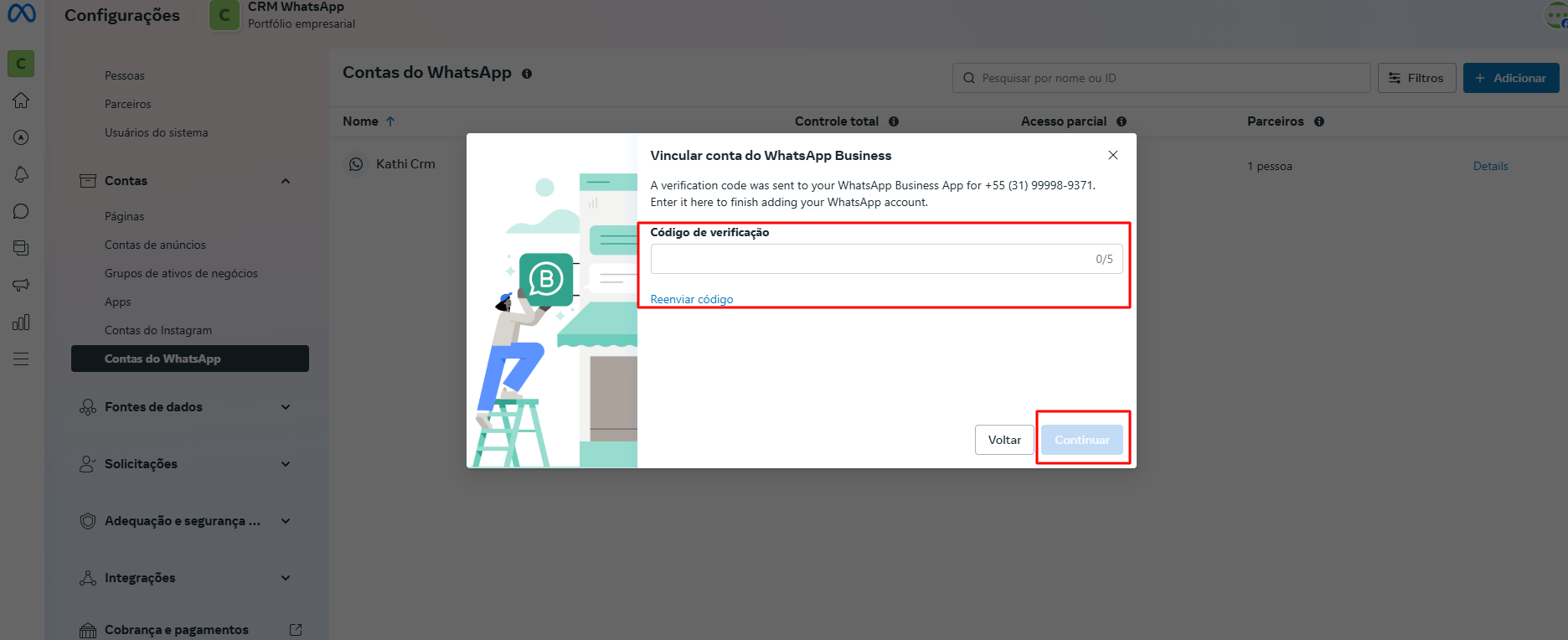 Código de verificação