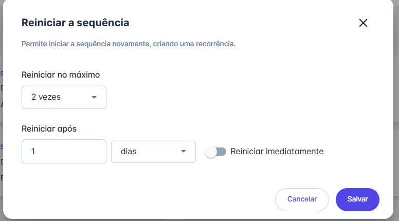 Configurar Reinício