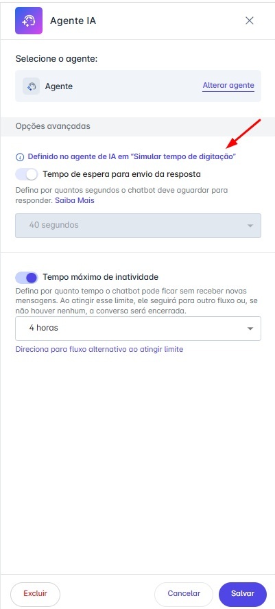 Agente de IA no Chatbot